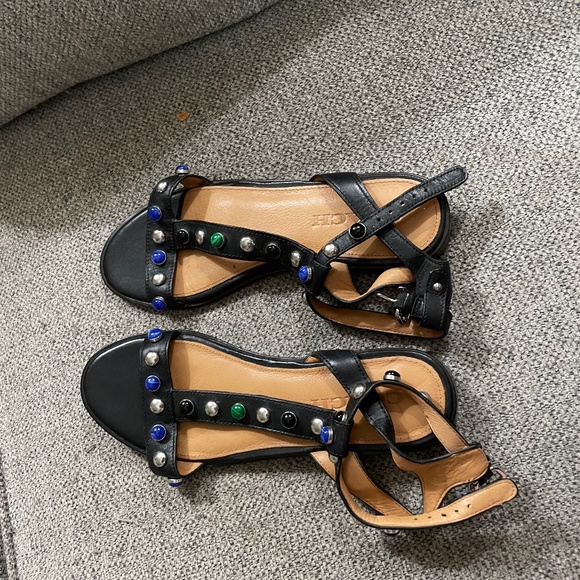 Coach women’s Sadie Sandal Black 6.5M - Picture 1 of 3